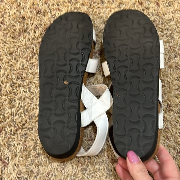 NAOT White Leather ankle strap wedge sandals - Picture 5 of 5